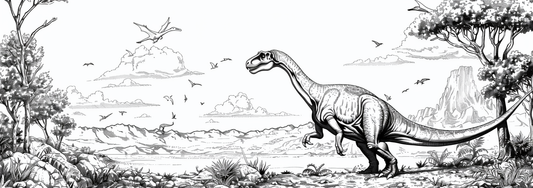 Popular dinosaur coloring page