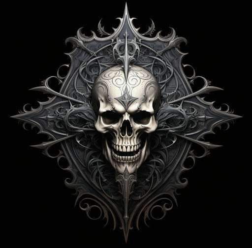 Evil skull of an ancient gothic cult