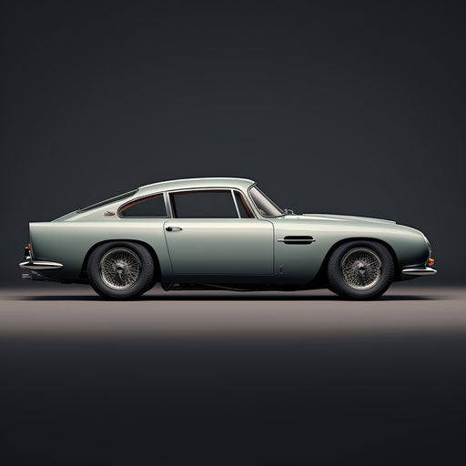 Side view of the Aston Martin DB5