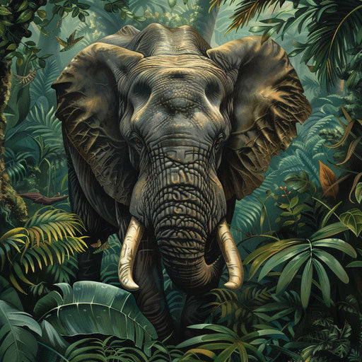 Elephant's journey through dense, unexplored jungle