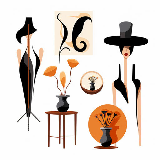 Minimalist style art clipart, on a white background