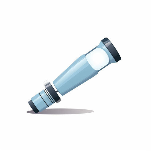 Minimalist flashlight clipart on white background