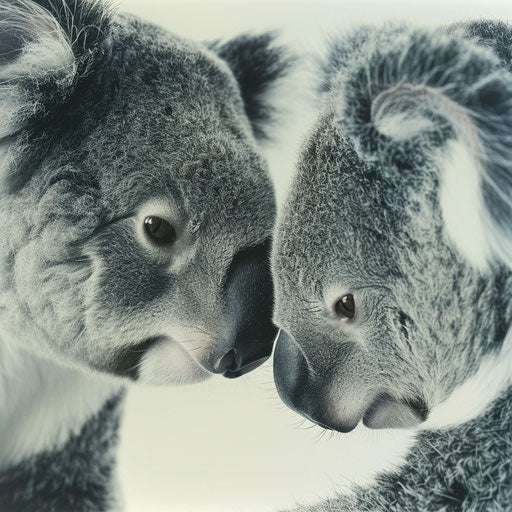 Koala in an intimate and engaging encounter