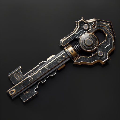 Key representing access and solutions with company name space