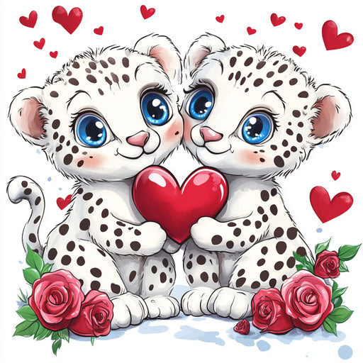 Two baby cheetahs for Valentine's Day