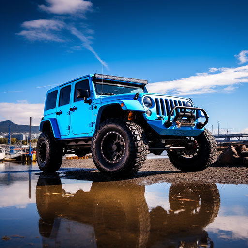 Classic Bright Blue Jeep
