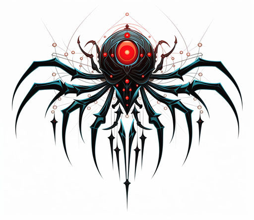 Free tribal spider tattoo design vector image