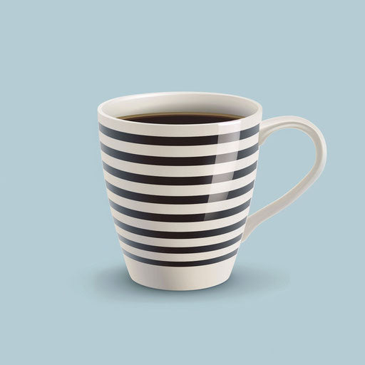 Coffee mug clipart with random background and vintage filter