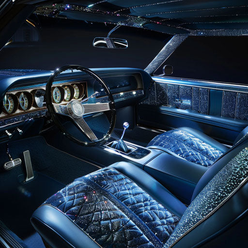 Luxurious 1969 Chevrolet Chevelle SS concept car with diamond-encrusted details and plush interior