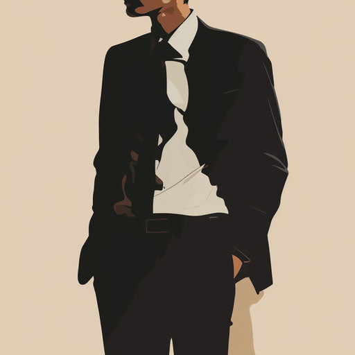 Elegant businessman in minimalist style