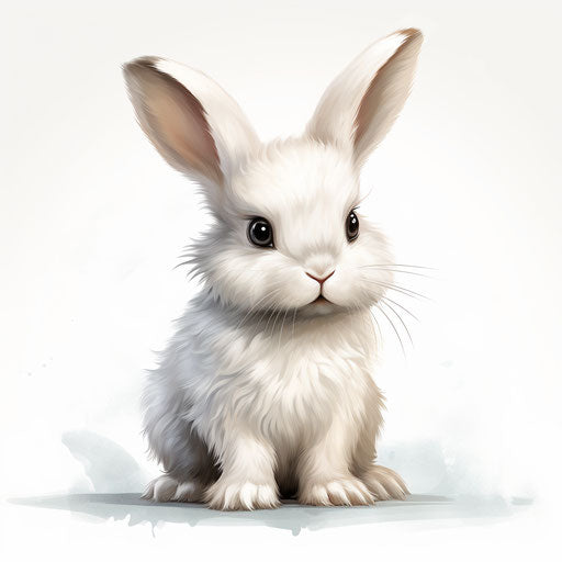 A small bunny with a white background