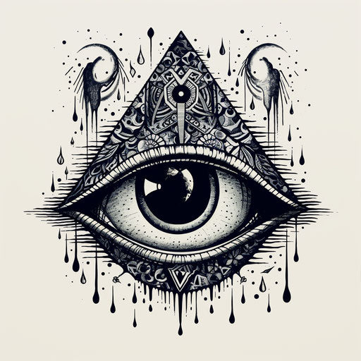 Illustration of the visionary logo of the eye of God