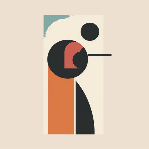 Abstract and colorful artistic composition in an art gallery logo