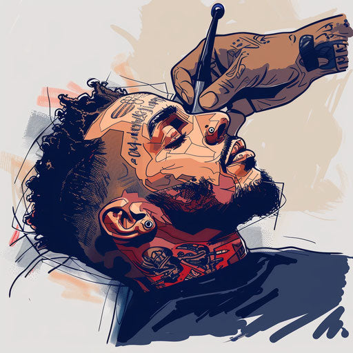 Digital portrait of a barber at work
