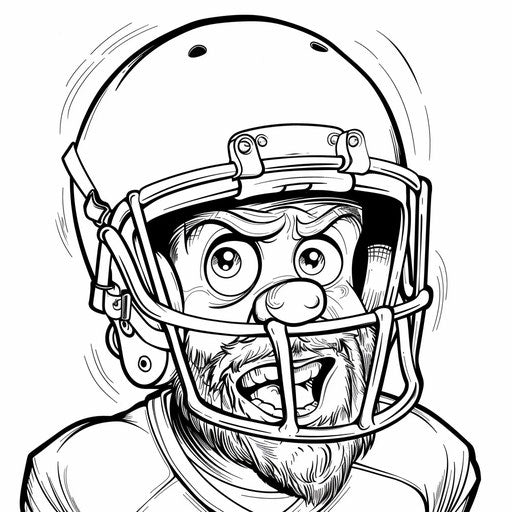 Funny football player with amusing expressions