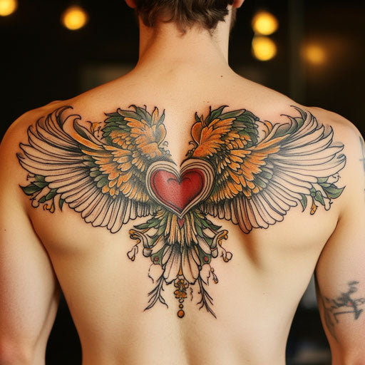 Wings Tattoo On Back Tattoo Blueprint Set