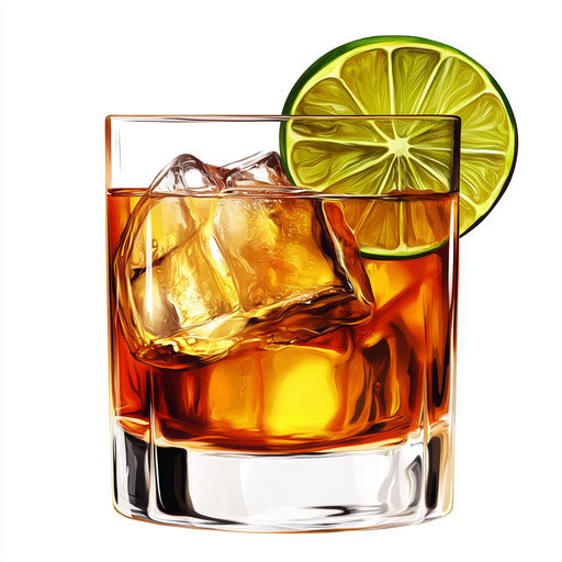 Realistic illustration of a rum, high resolution, isolated