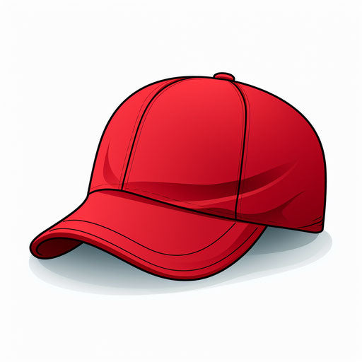 Minimalist style cap illustration on white background