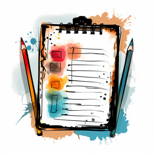 School report illustration in Chiaroscuro Art style