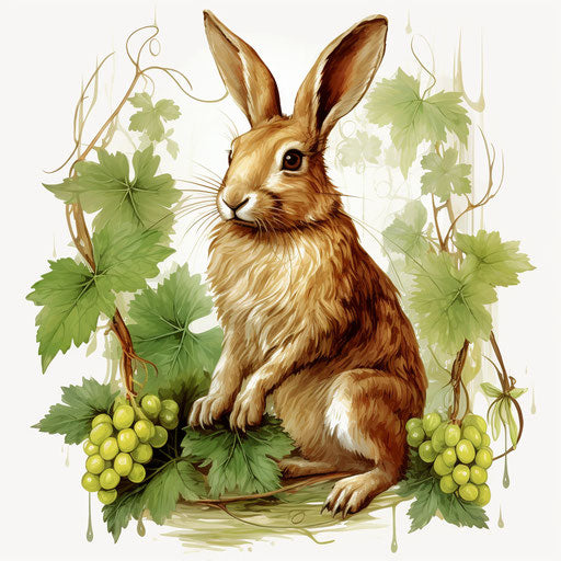 Illustration of hop in the style of Oil painting