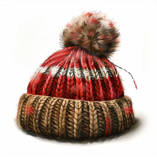 Realistic winter hat illustration on white background