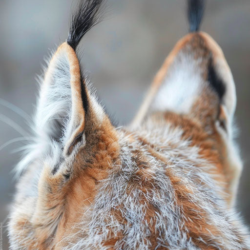 Close-up of lynx's ear tufts
