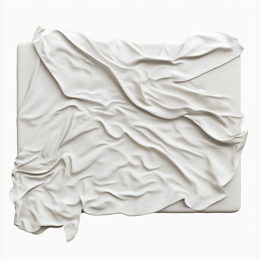 Realistic clipart of a bed sheet, high-resolution, isolated