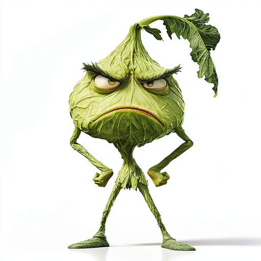 Comprehensive Cabbage Caricature Clipart Collection for Publishers