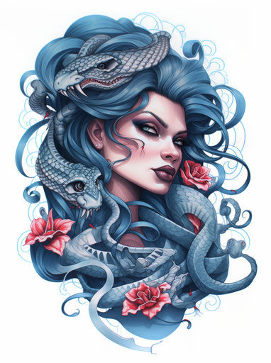 Female snake tattoo artist