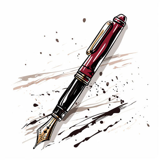 Pen illustration in the style of Chiaroscuro Art, on white background