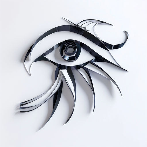 Contemporary Eye of Horus tattoo concept with 3D effects and dynamic shadows