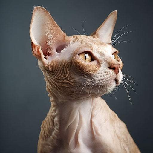 Devon Rex cat side view