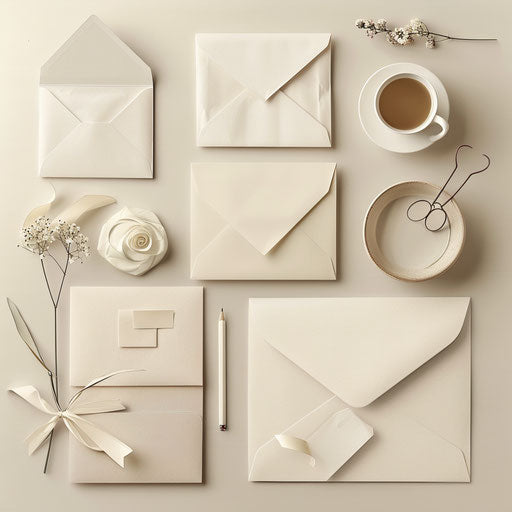 Mail clipart in photo realistic style with muted tones