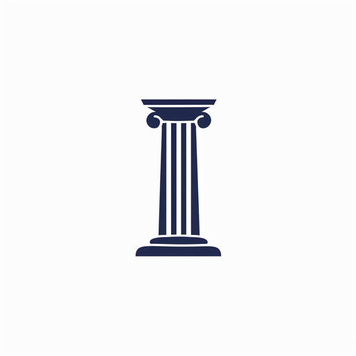 Elegant lawyer logo with column design on white background