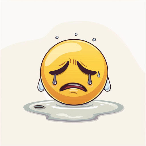 Sad face with tears and sunglasses