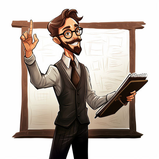 Teacher illustration in the style of Chiaroscuro Art