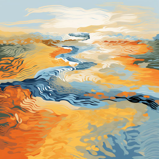 Carpet clipart in the style of Impressionistic Art