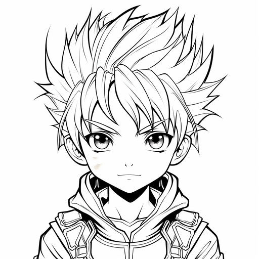 Anime boy with short hair in volumetric lighting style