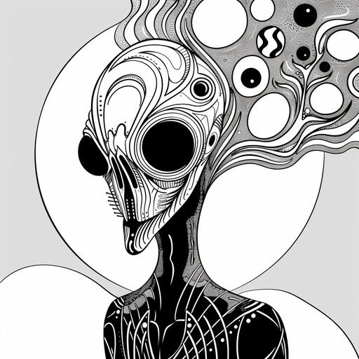 Kids' Creativity with Alien Coloring Page