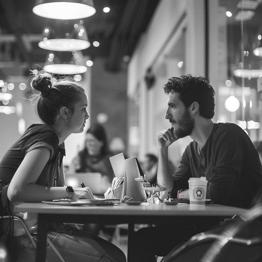 Exchange of ideas at a tech hackathon