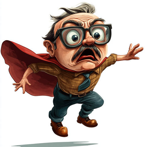 Humorous caricature of a meeting with human characteristics