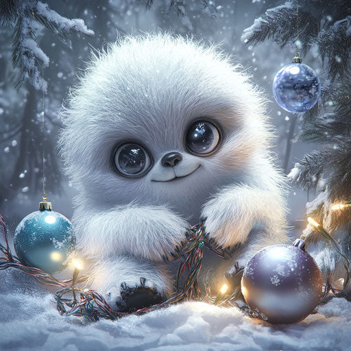 Baby Yeti's First Christmas: Chaos and Shiny Baubles