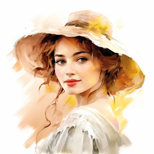 Beautiful clipart in the style of Impressionistic Art