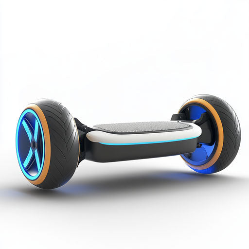 3D Hoverboard on white background, photo realistic style, isolated clipart