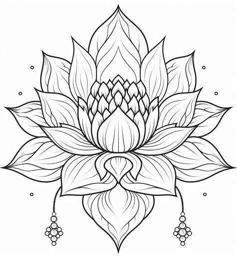 The lotus flower with crystal decoration