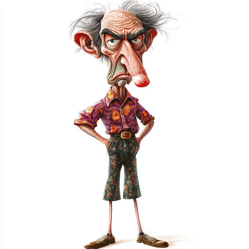 Humorous caricature of a Father's Day clipart