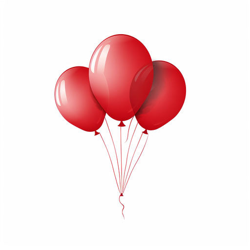 Minimalist style balloon on white background