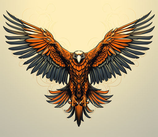 The eagle with open wings, avenger of the arch eagle