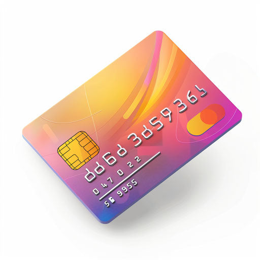 Realistic credit card clipart with flat white backdrop