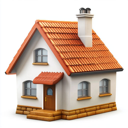 Realistic home icon, high resolution, isolated